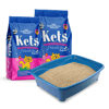 Areia Higiênica Perfumada Kets Premium Para Gatos - 12Kg - 4 Kilos