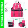 Assento Tubline Transpet Vermelho E Preto Para Cães E Gatos - P Até 10Kg