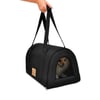 Bolsa De Transporte Luxo Bichinho Chic Preta Para Pets P - 1 Unidade