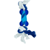 Brinquedo Corda Com Puxador Savana Azul E Branco - 1 Unidade