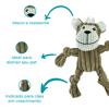 Brinquedo Mordedor Pelúcia Macaco Marrom Para Cães Jambo - 1 Unidade