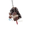 Brinquedo Pet Pinha Com Pêndulo Duplo E Argola Real - 1 Unidade