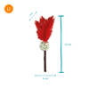 Brinquedo Stick Matatabi Com Bola E Pena Jambo Vermelho Único - 1 Unidade