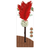 Brinquedo Stick Matatabi Com Bola E Pena Jambo Vermelho Único - 1 Unidade