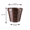 Cachepô Desli Vintage Marrom Imperador 14 Cm - 1 Unidade