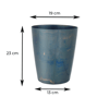 Cachepô Firenze Azul 23Cm - 1 Unidade
