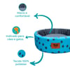 Cama Redonda Flicks Star Azul M Para Cães E Gatos