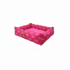 Cama Retangular Carmel Rosa Para Cães P - 1 Unidade