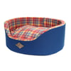 Cama Xadrez Bichinho Chic Azul P Para Cachorros