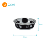 Comedouro Inox Fusion Preto Para Gatos Jambo - 225Ml