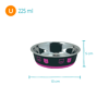 Comedouro Inox Fusion Rosa Jambo Para Gatos - 225Ml
