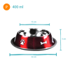 Comedouro Inox Jambo P Vermelho - 1 Unidade