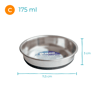 Comedouro Inox Jambo Para Gatos - 175Ml