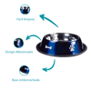 Comedouro Inox Rubber Print Azul Jambo P
