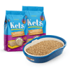 Granulado Higiênico Kets De Madeira Para Gatos - 2Kg - 2 Kilos