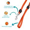 Guia Nylon Doco Laranja P Para Cachorros