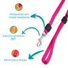 Guia Nylon Doco Rosa Para Cães P - 1 Unidade