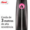 Guia Retrátil Black Design Flexi Rosa Pp - 1 Unidade