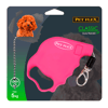 Guia Retrátil Classic Pet Flex Rosa Para Cães Até 5Kg - 2M