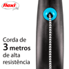 Guia Retrátil Flexi Black Design Azul Para Cães De Pequeno Porte - 1 Unidade