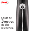 Guia Retrátil Flexi Black Design Prata Pp - 1 Unidade