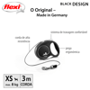 Guia Retrátil Flexi Black Design Prata Pp - 1 Unidade