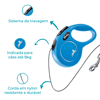 Guia Retratil New Classic 3 M Flexi Azul Unico
