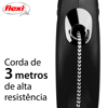 Guia Retratil New Classic 3 M Flexi Preta Unico