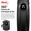 Guia Retrátil New Classic Flexi Preta Para Cães P - 1 Unidade