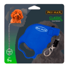 Guia Retrátil Pet Flex Classic Azul 2M Para Cachorros Até 5Kg