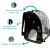Mochila De Transporte Oxford Com Suporte De Rodinhas C-Pet Preta Único
