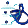 Peitoral Athletic Fit Doco Azul Para Cães Pp - 1 Unidade
