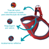 Peitoral Athletic Fit Doco Vermelho Para Cães Pp - 1 Unidade