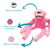 Pelúcia Macaco Jambo Rosa - 1 Unidade