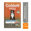 Ração Golden Mega Premier Frango E Arroz Para Cães Adultos De Raças Grandes - 15Kg
