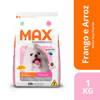 Ração Max Adultos Raças Pequenas Frango E Arroz - 3Kg - 1 Kilo