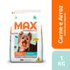 Ração Max Carne E Arroz Para Cães Adultos De Raças Pequenas - 3Kg - 1 Kilo