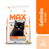 Ração Max Gatos Castrados Sabor Salmão - 3Kg - 1 Kilo