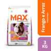 Ração Max Light Sabor Frango E Arroz Para Cães Adultos - 3Kg - 3 Kilos