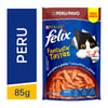 Ração Úmida Felix Tiritas Peru Para Gatos Adultos - 85G