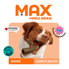 Snack Max Bone Sabor Carne E Bacon Para Cães Adultos - 80G