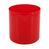 Vaso Cilíndrico De Vidro Ts Brasil Vermelho - Único Para Jardim