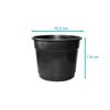Vaso Plástico Preto Nutriplan Nº 1 - 1 Unidade