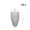 Vaso Tribo Cilíndrico Japi Ardósia N° 44 - 1 Unidade