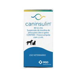 Insulina Para Cães E Gatos Caninsulin 40 U.I./Ml Msd - 2,5Ml