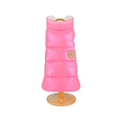 Jaqueta Bonito Pra Cachorro Puffer Pink Para Cães - 1 Unidade - Tamanho PP