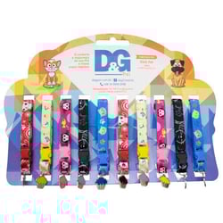 Kit Cartela Coleira Gato Pingente Cupcake 10Un