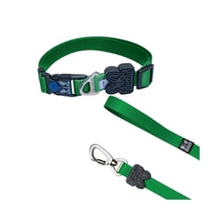 Kit Coleira E Guia Nice Puppy Boots P Verde - 1 Unidade Para Cachorros