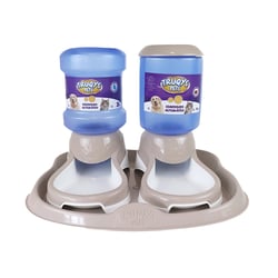 Kit Comedouro E Bebedouro Automático Truqys Pet Com Bandeja Nude - 1 Unidade
