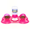 Kit Comedouro E Bebedouro Rosa Truqys Pets - 1 Unidade